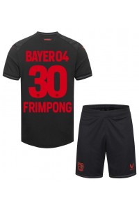 Fotbalové Dres Bayer Leverkusen Jeremie Frimpong #30 Dětské Domácí Oblečení 2023-24 Krátký Rukáv (+ trenýrky)